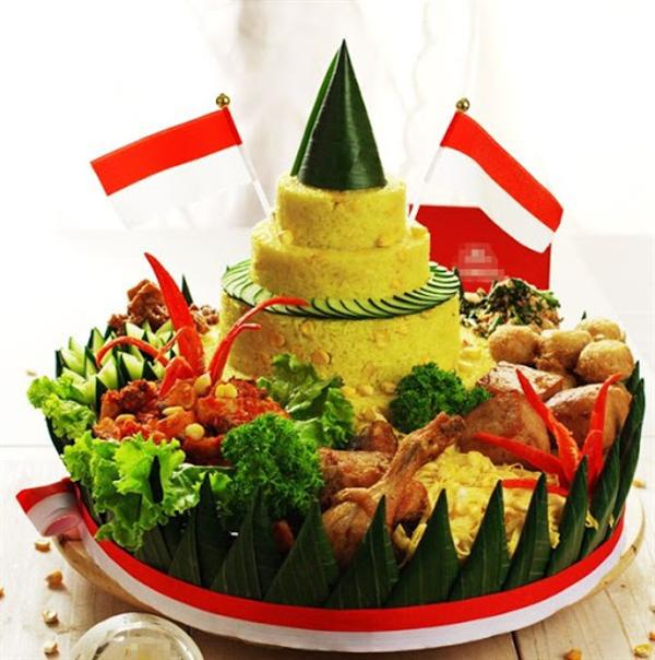 Indonesian Yellow Rice Cone Nasi Tumpeng  Bree Gift Shop